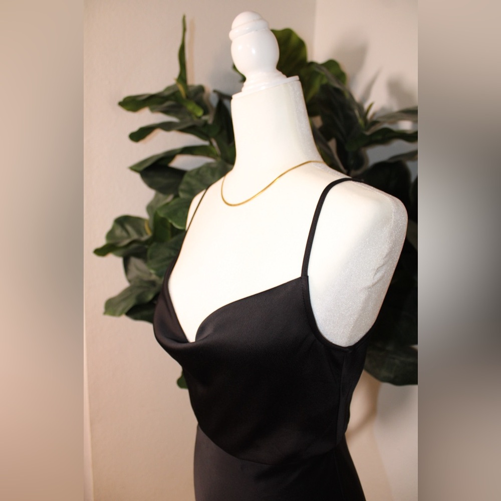 BHLDN Cali Satin Cowl-Neck Midi Slip Dress - Picture 7 of 12